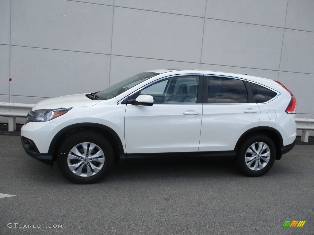 2014 CR-V EX AWD - White Diamond Pearl / Beige photo #2