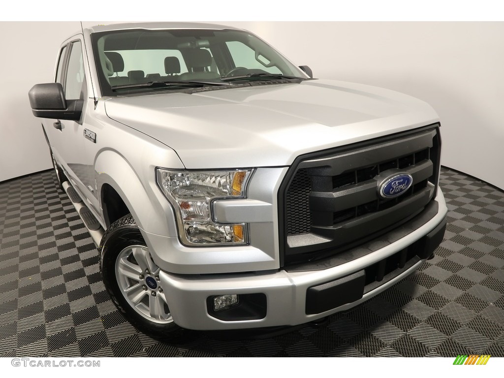 2016 F150 XL SuperCab 4x4 - Ingot Silver / Black photo #3