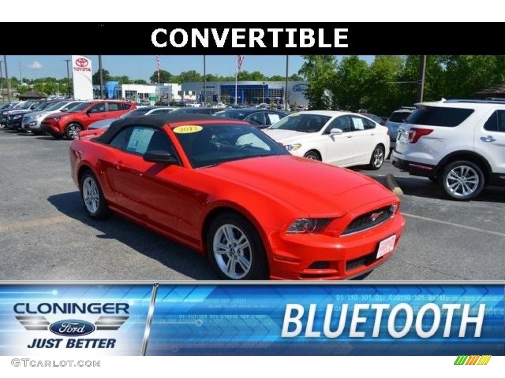 2013 Mustang V6 Premium Convertible - Race Red / Charcoal Black photo #1