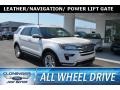 2018 White Platinum Ford Explorer Limited 4WD  photo #1