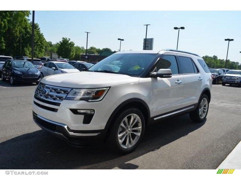 2018 Explorer Limited 4WD - White Platinum / Medium Stone photo #4