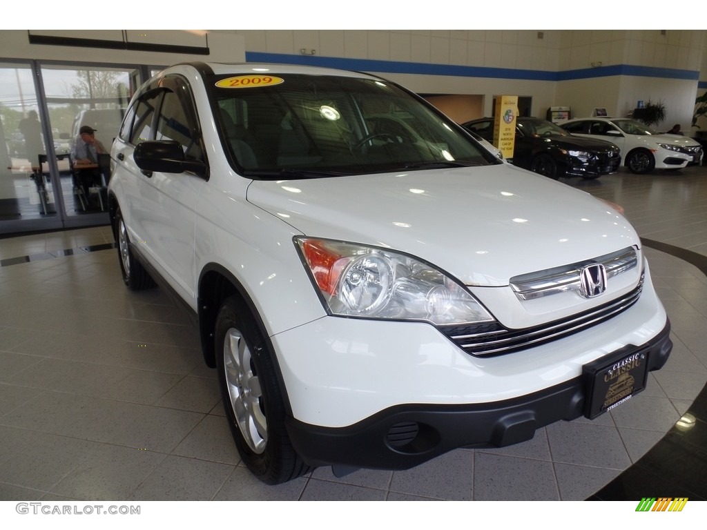 2009 CR-V EX 4WD - Taffeta White / Gray photo #6