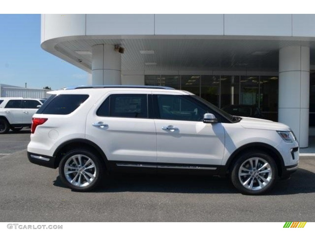 2018 Explorer Limited - White Platinum / Medium Stone photo #2