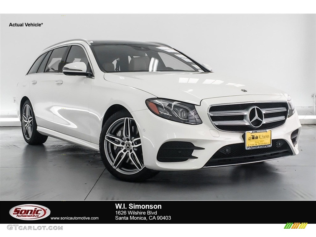 2018 E 400 4Matic Wagon - designo Diamond White Metallic / Macchiato Beige/Black photo #1