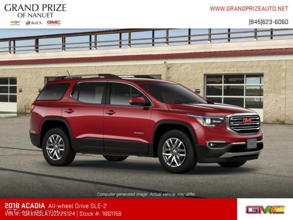 2018 Acadia SLE AWD - Crimson Red Tintcoat / Jet Black photo #4