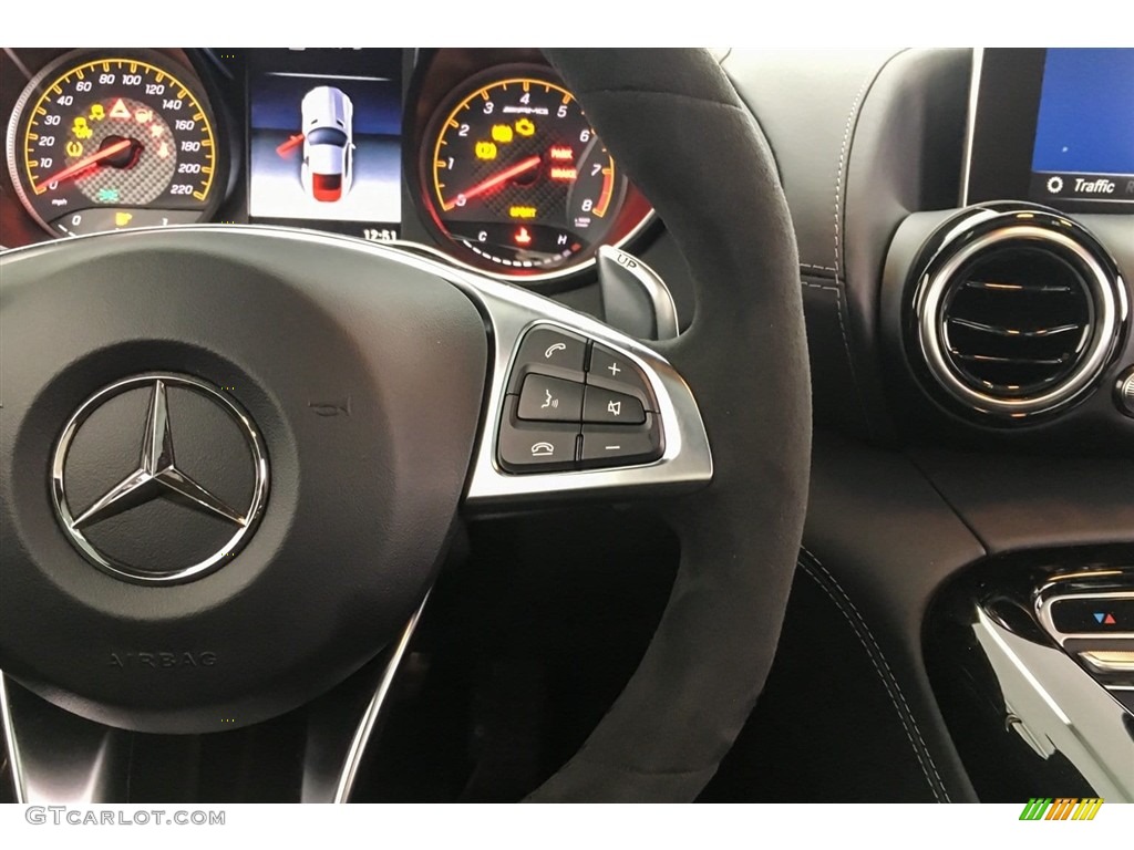 2018 Mercedes-Benz AMG GT C Coupe Black Steering Wheel Photo #127204404