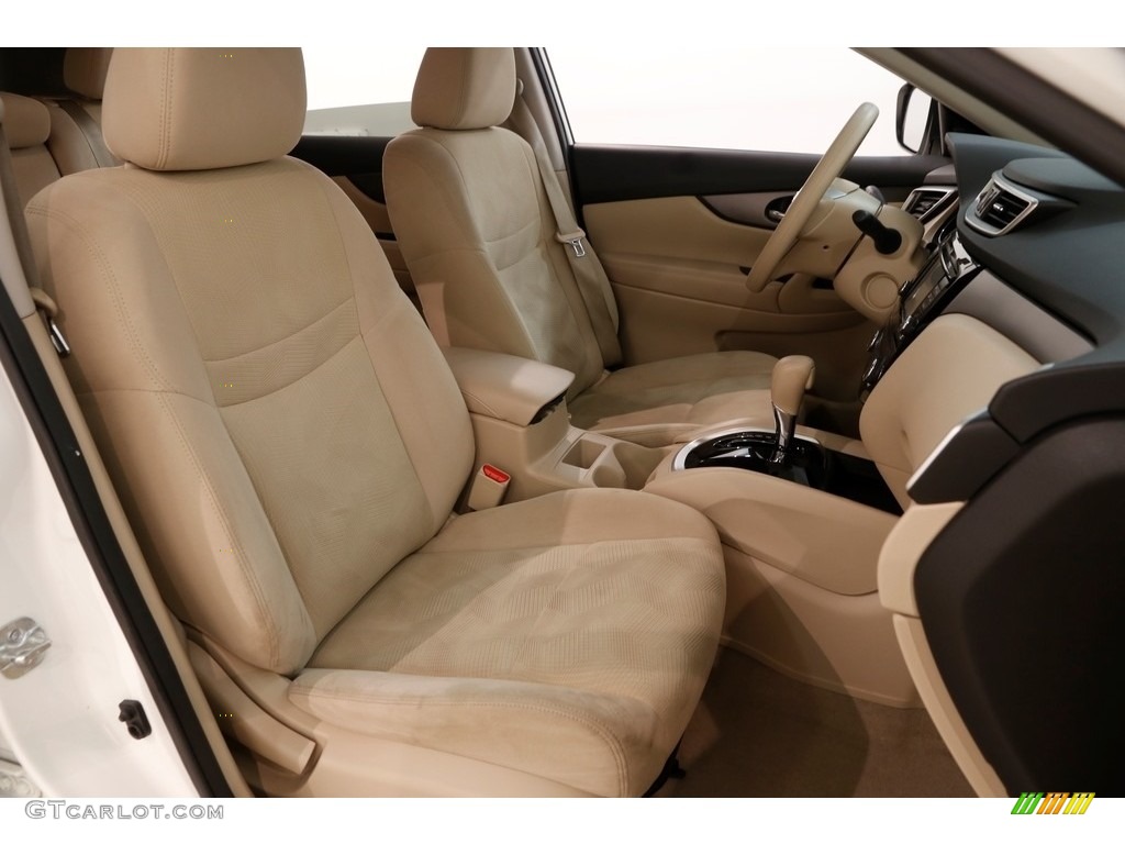 2014 Rogue SV AWD - Moonlight White / Almond photo #15