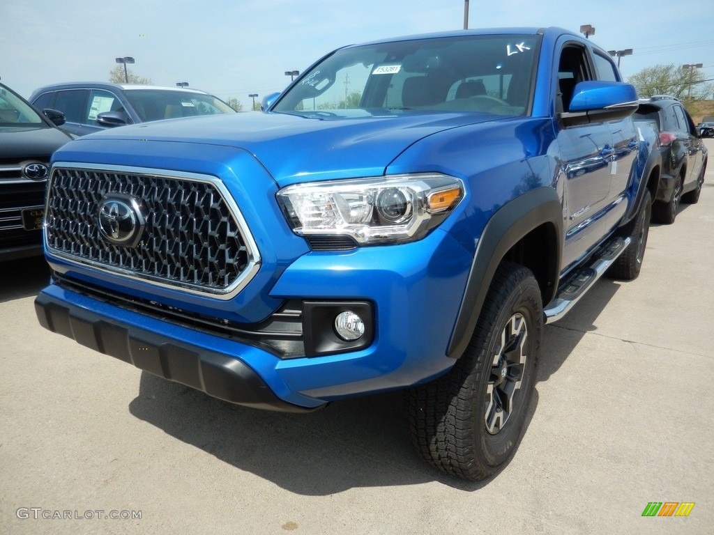 2018 Tacoma TRD Sport Double Cab 4x4 - Blazing Blue Pearl / Graphite w/Gun Metal photo #1