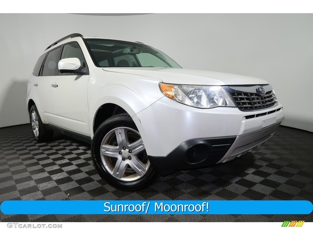 2009 Forester 2.5 X Premium - Satin White Pearl / Black photo #1