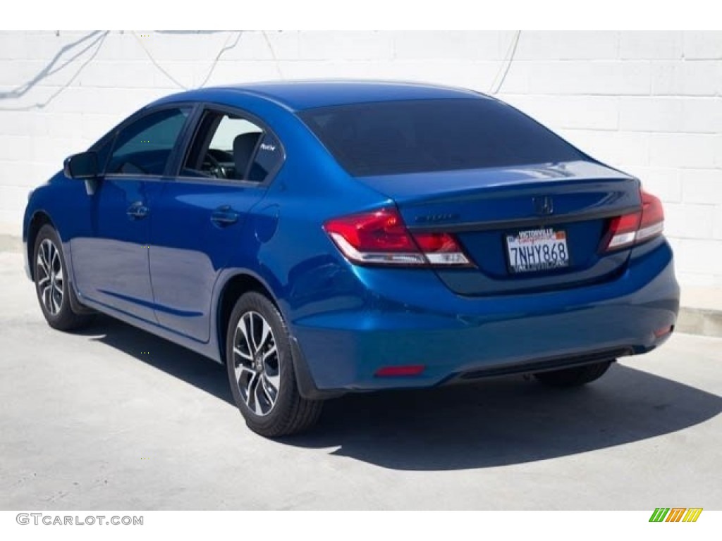 2015 Civic EX Sedan - Dyno Blue Pearl / Black photo #2