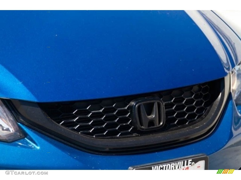 2015 Civic EX Sedan - Dyno Blue Pearl / Black photo #8