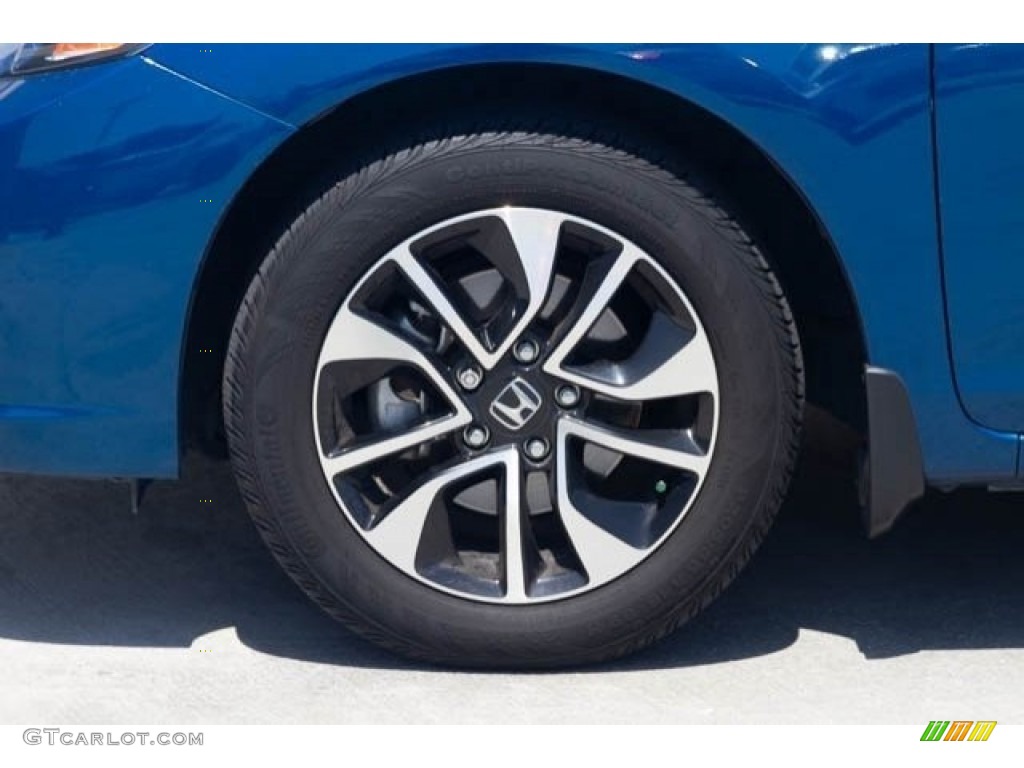 2015 Civic EX Sedan - Dyno Blue Pearl / Black photo #34