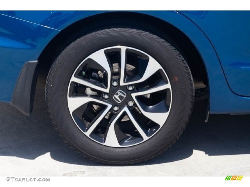 2015 Civic EX Sedan - Dyno Blue Pearl / Black photo #36