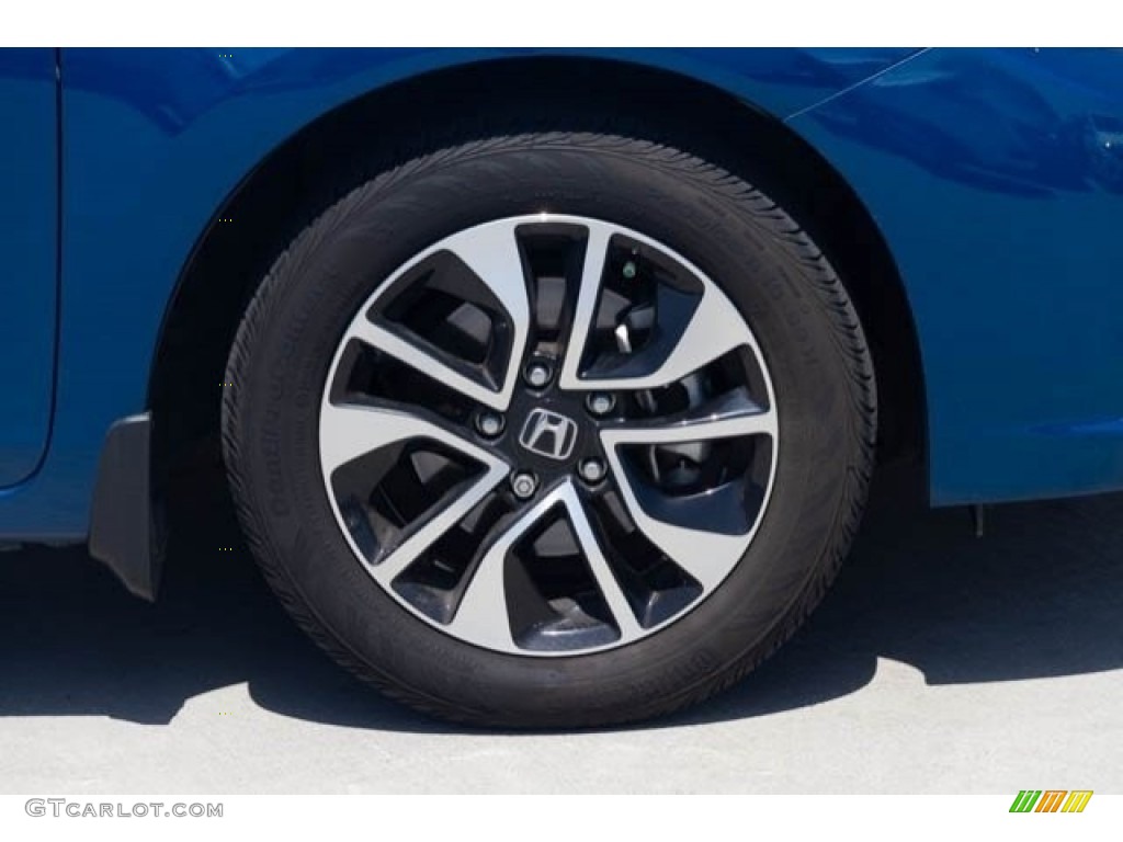 2015 Civic EX Sedan - Dyno Blue Pearl / Black photo #37