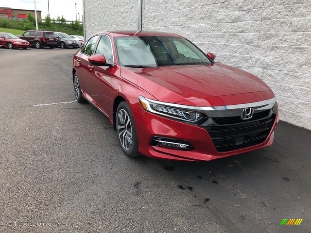 2018 Accord EX-L Hybrid Sedan - Radiant Red Metallic / Gray photo #1