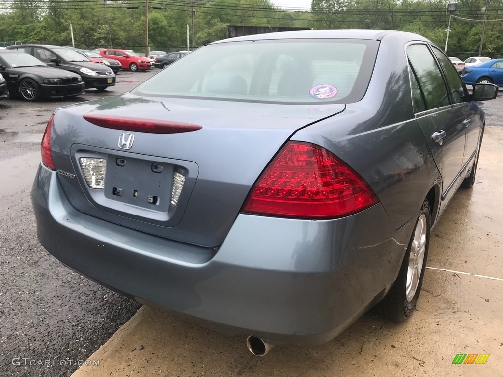 2007 Accord SE Sedan - Cool Blue Metallic / Gray photo #7