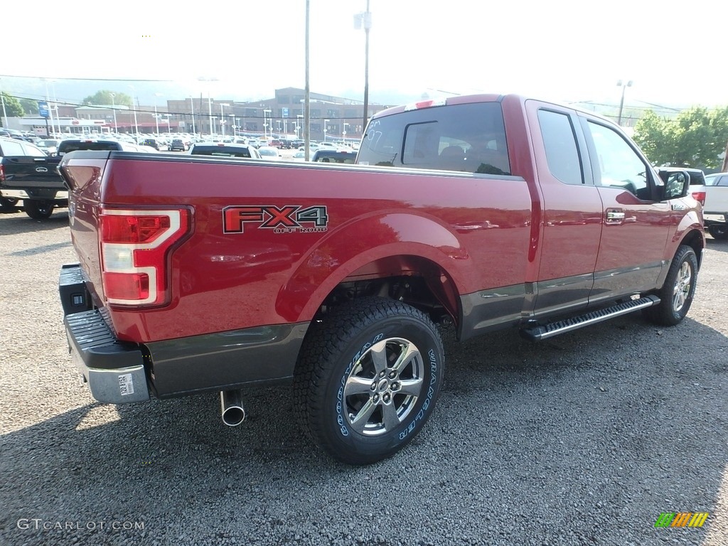 2018 F150 XLT SuperCab 4x4 - Ruby Red / Earth Gray photo #3