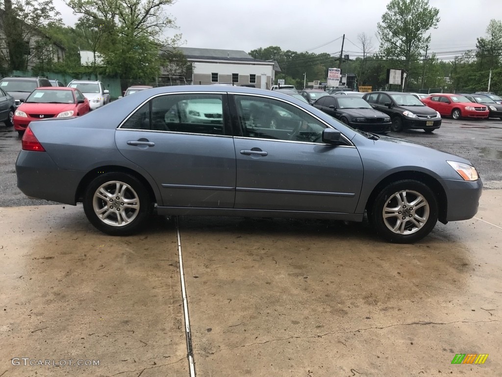 2007 Accord SE Sedan - Cool Blue Metallic / Gray photo #9