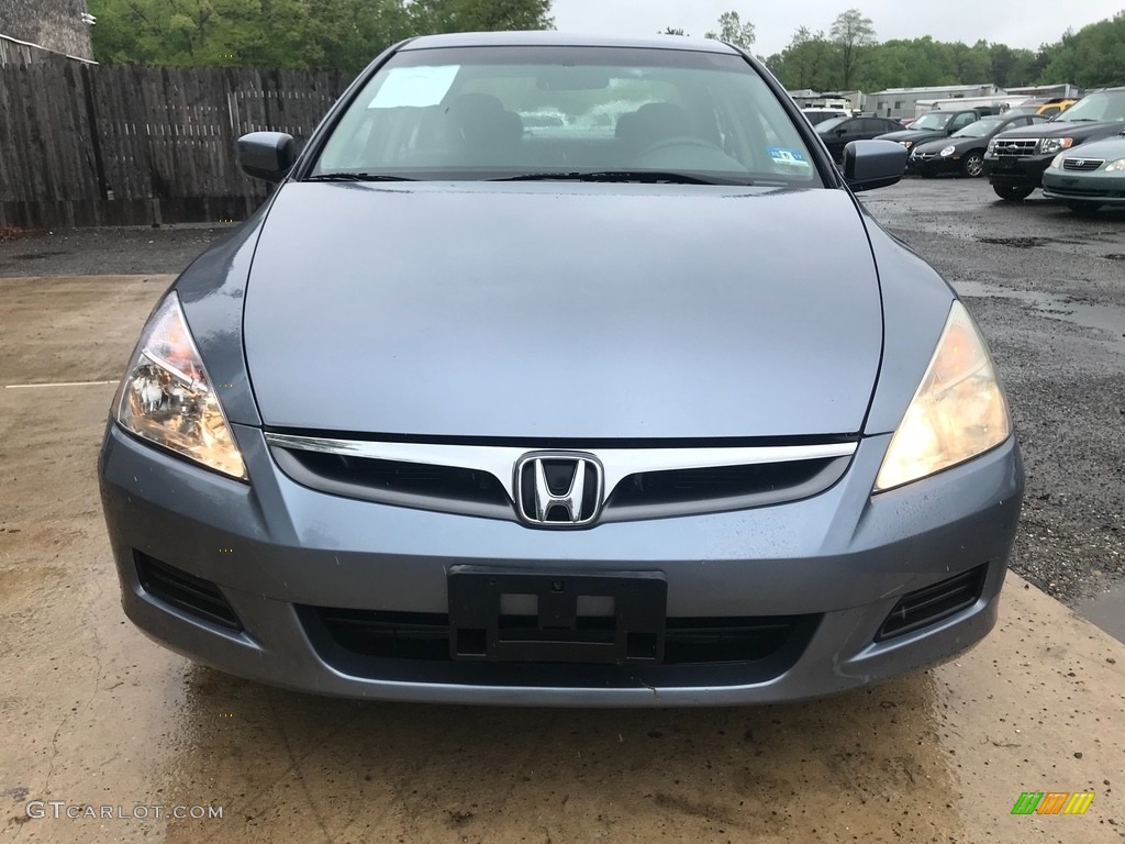 2007 Accord SE Sedan - Cool Blue Metallic / Gray photo #11