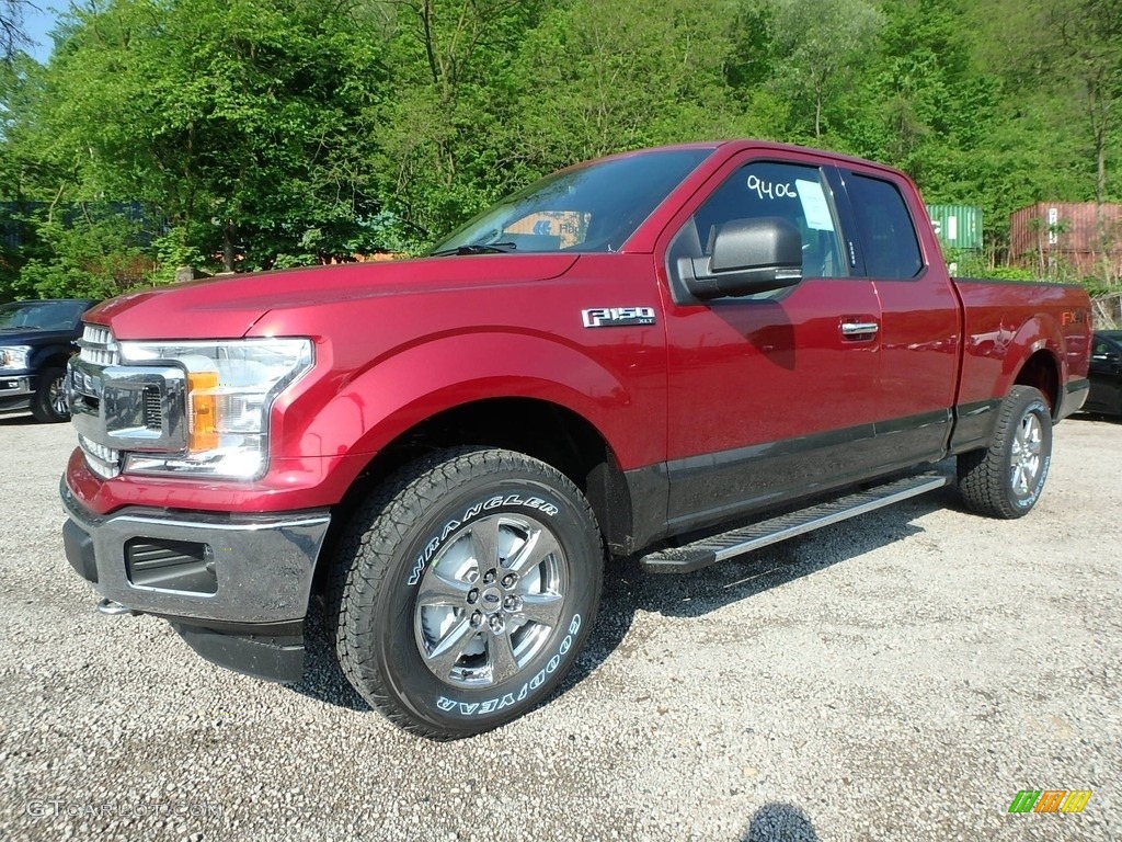 2018 F150 XLT SuperCab 4x4 - Ruby Red / Earth Gray photo #7