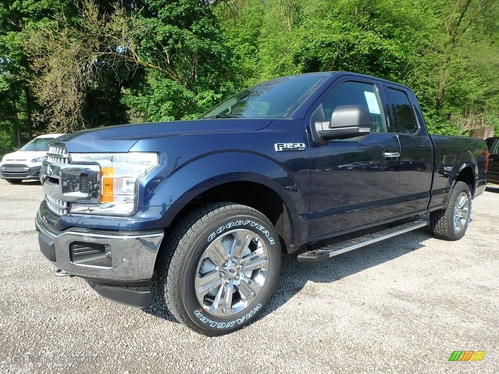 2018 F150 XLT SuperCab 4x4 - Blue Jeans / Earth Gray photo #7