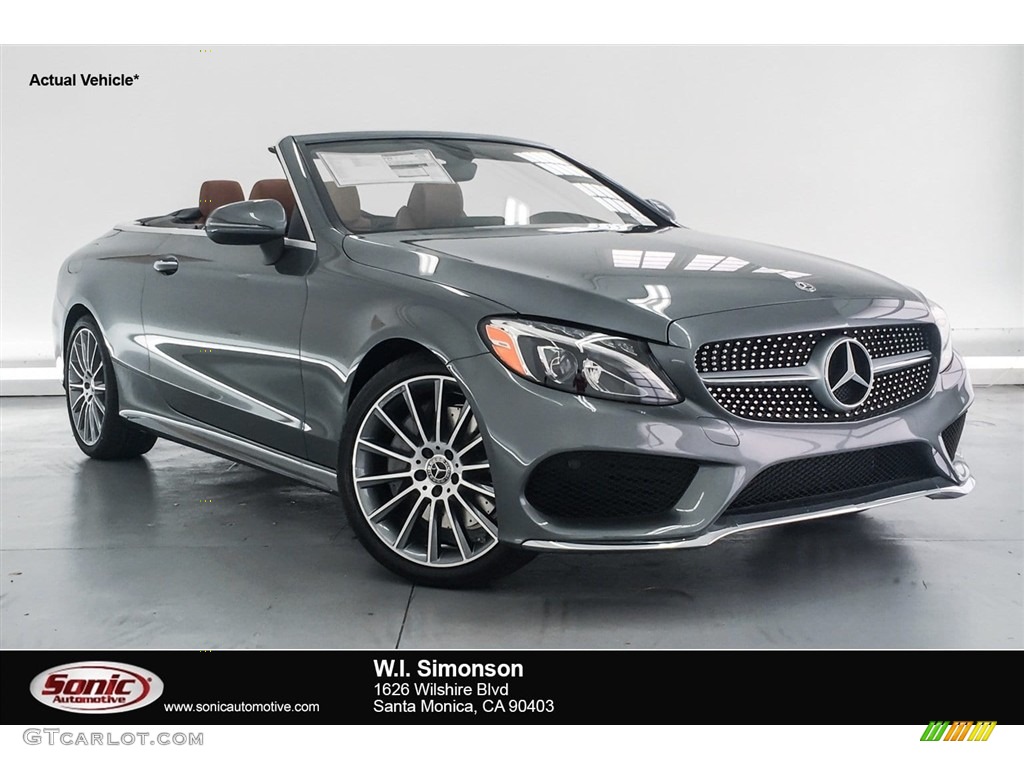 2018 C 300 Cabriolet - Selenite Grey Metallic / Saddle Brown/Black photo #1