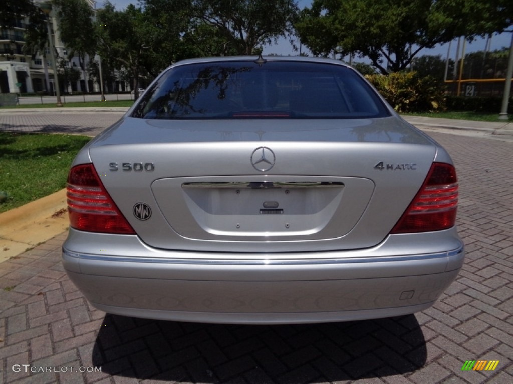2004 S 500 4Matic Sedan - Brilliant Silver Metallic / Charcoal photo #70