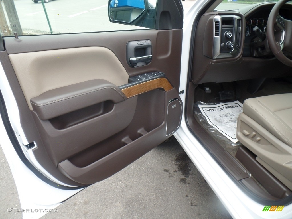 2018 Chevrolet Silverado 1500 LTZ Crew Cab 4x4 Cocoa Dune Door Panel Photo #127229331