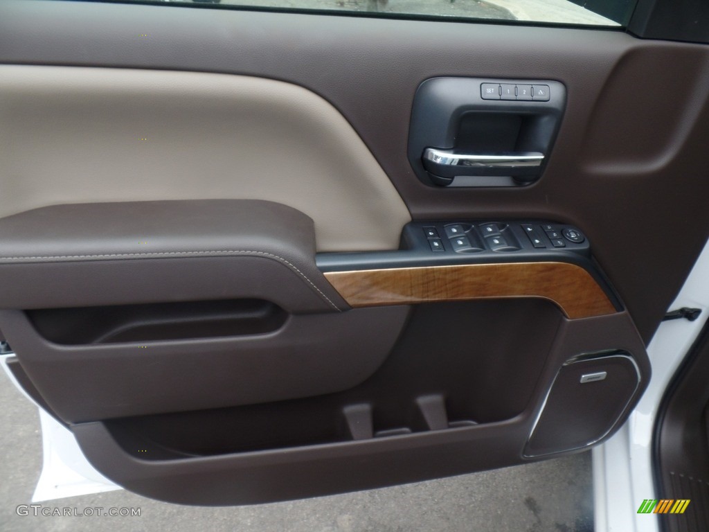 2018 Chevrolet Silverado 1500 LTZ Crew Cab 4x4 Cocoa Dune Door Panel Photo #127229340
