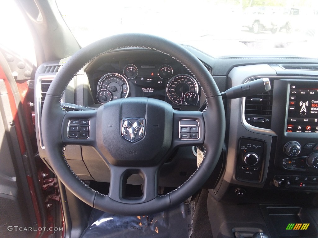 2018 Ram 2500 Power Wagon Crew Cab 4x4 Black/Diesel Gray Steering Wheel Photo #127235056