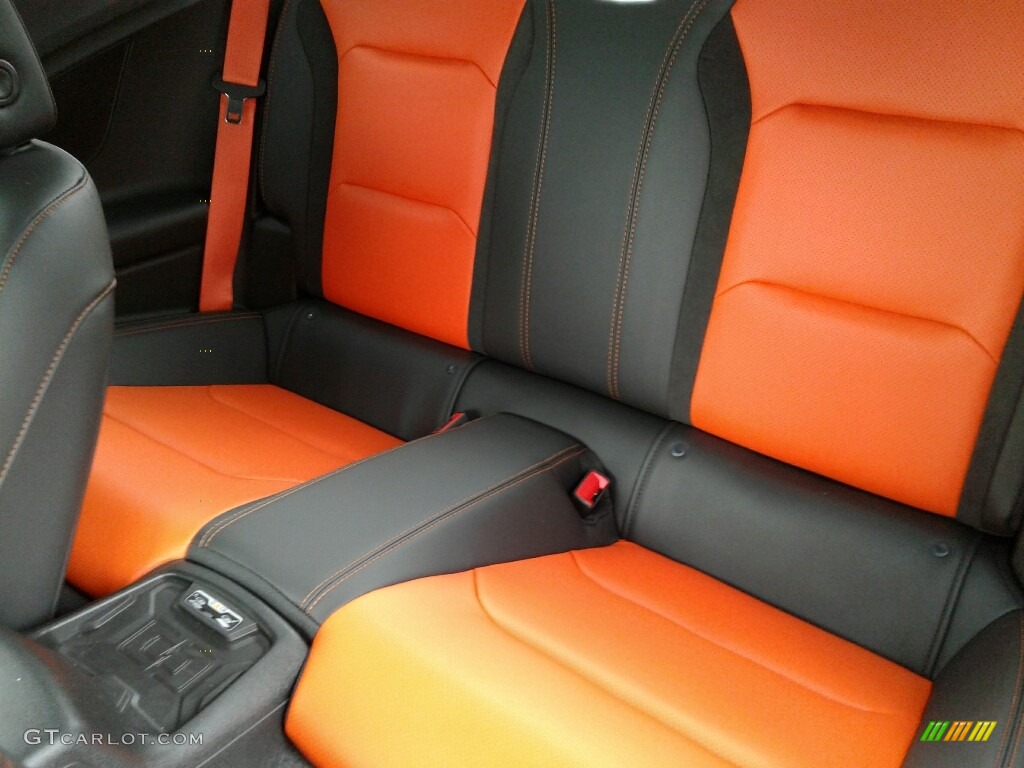Jet Black/Orange Accents Interior 2018 Chevrolet Camaro LT Coupe Hot Wheels Package Photo #127237855