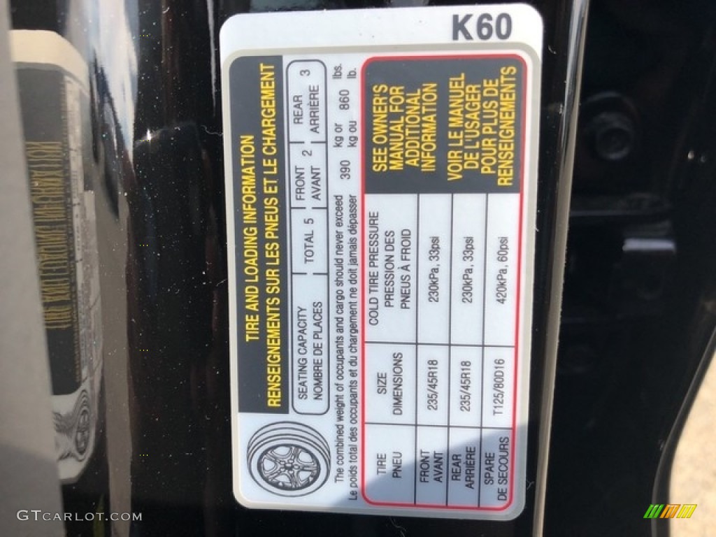 2018 Hyundai Kona Limited Info Tag Photos