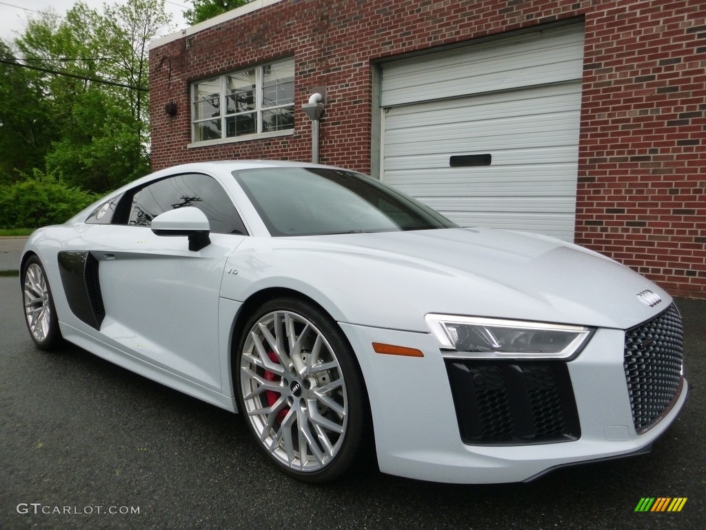 2017 R8 V10 - Suzuka Gray Metallic / Black/Express Red Stitching photo #7