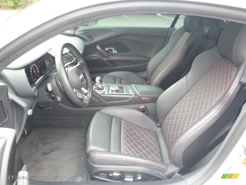 2017 R8 V10 - Suzuka Gray Metallic / Black/Express Red Stitching photo #12