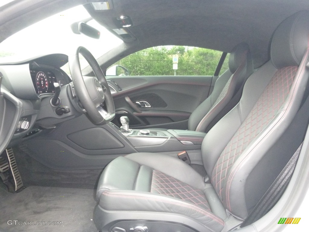 2017 R8 V10 - Suzuka Gray Metallic / Black/Express Red Stitching photo #13