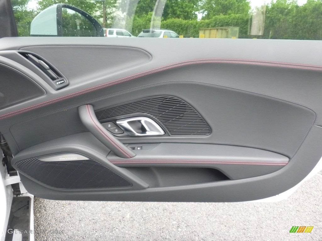 2017 R8 V10 - Suzuka Gray Metallic / Black/Express Red Stitching photo #14