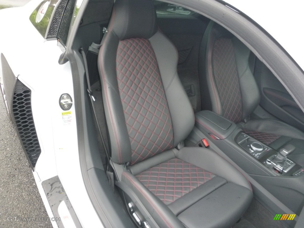 2017 R8 V10 - Suzuka Gray Metallic / Black/Express Red Stitching photo #15