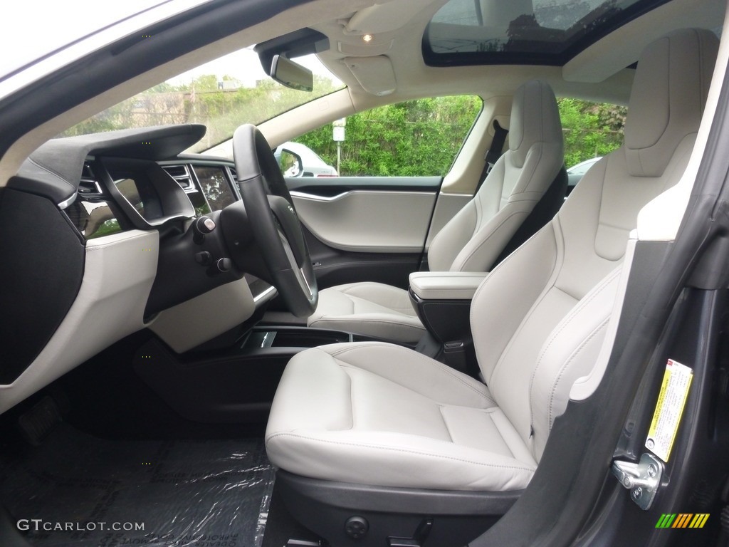 Gray Interior 2016 Tesla Model S 90D Photo #127244989