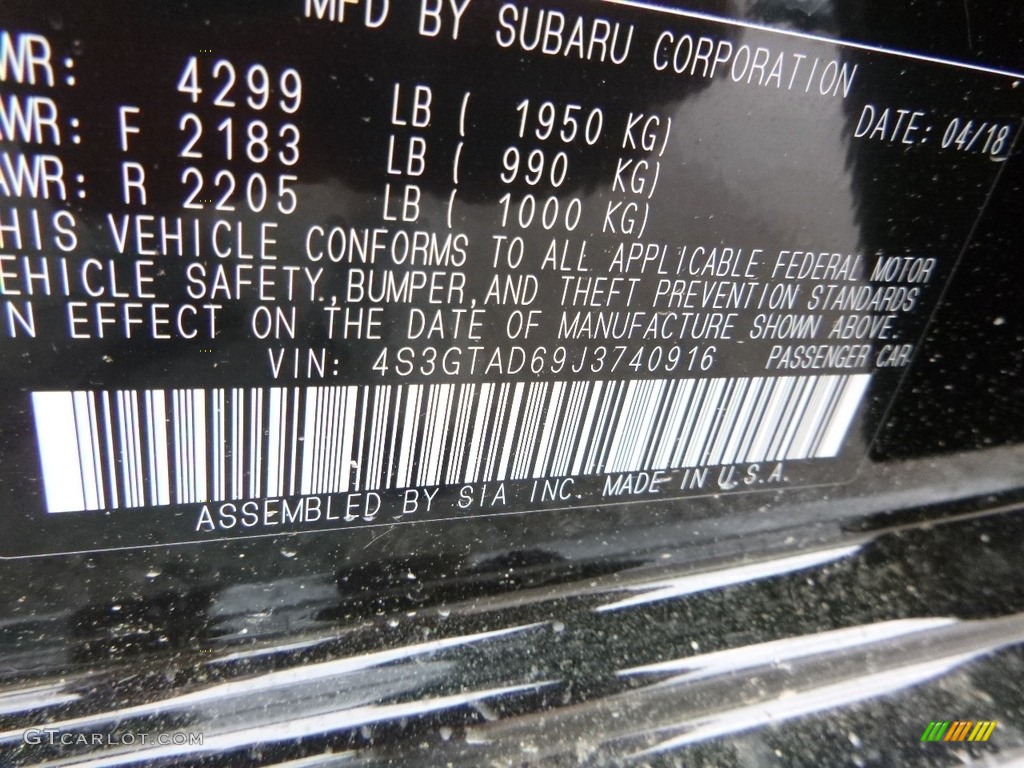 2018 Impreza 2.0i Premium 5-Door - Crystal Black Silica / Ivory photo #15