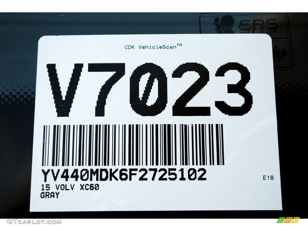 2015 XC60 T5 Drive-E - Savile Grey Metallic / Off Black photo #20