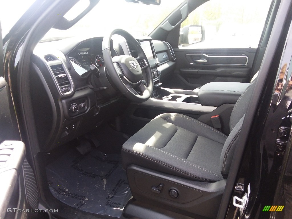 Black Interior 2019 Ram 1500 Big Horn Black Quad Cab 4x4 Photo #127256376