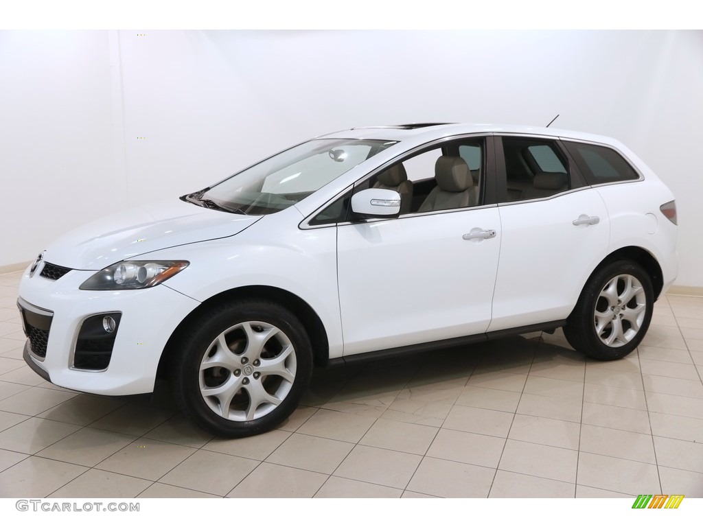 2010 CX-7 s Grand Touring - Crystal White Pearl Mica / Sand photo #3