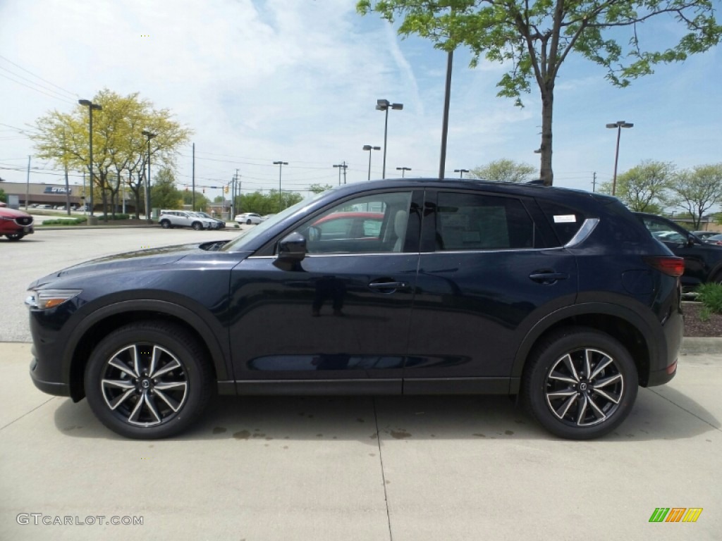 2018 CX-5 Grand Touring AWD - Deep Crystal Blue Mica / Parchment photo #2