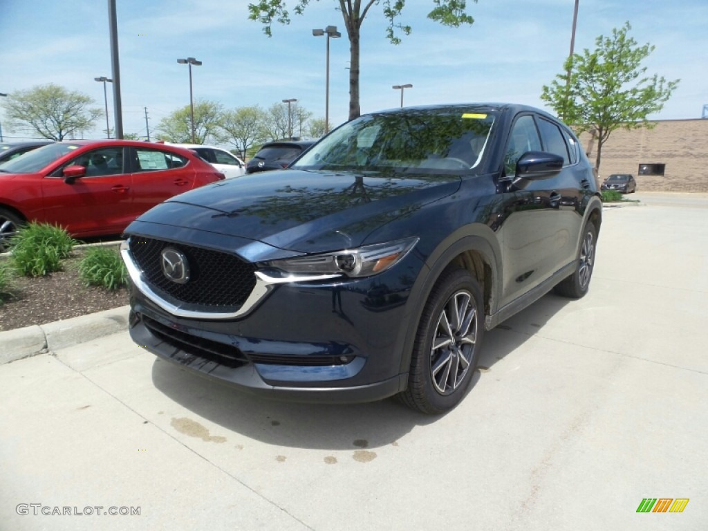 2018 CX-5 Grand Touring AWD - Deep Crystal Blue Mica / Black photo #1