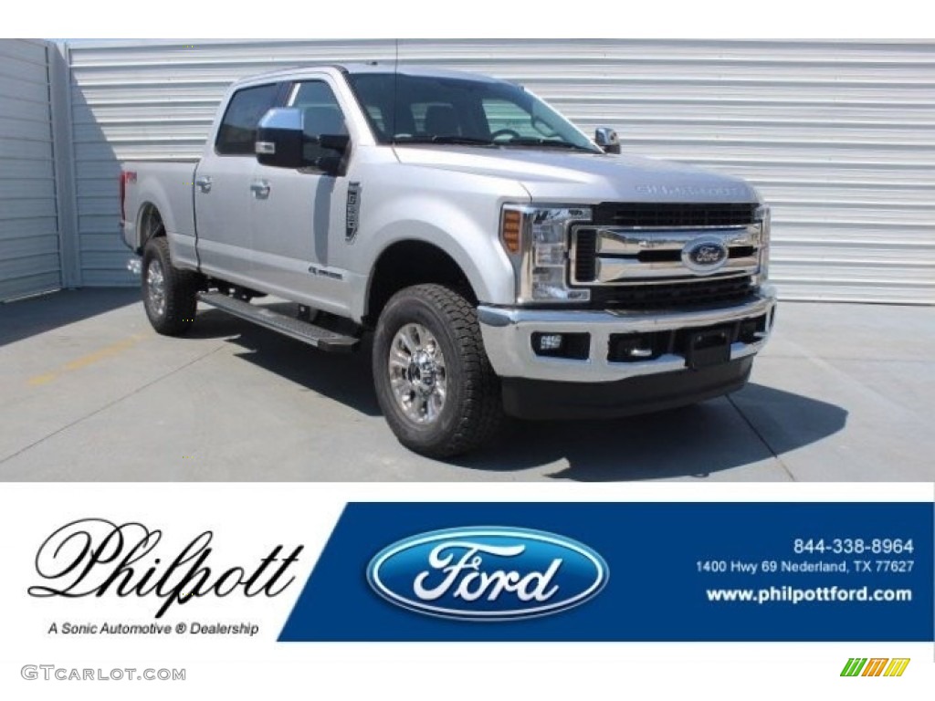 2018 F250 Super Duty XLT Crew Cab 4x4 - Ingot Silver / Earth Gray photo #1