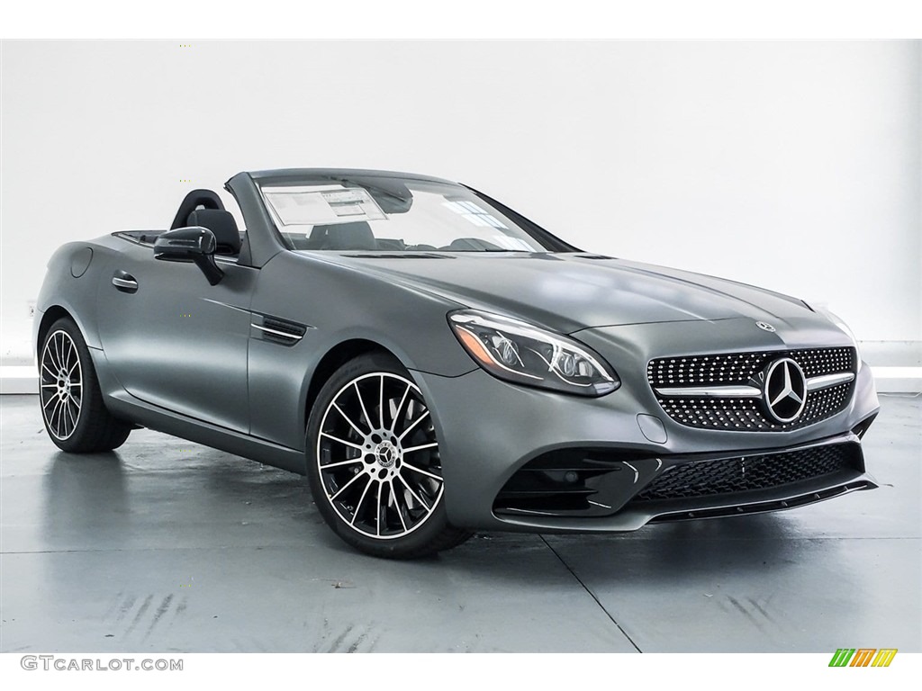 designo Shadow Grey Magno (Matte) 2018 Mercedes-Benz SLC 300 Roadster Exterior Photo #127265688