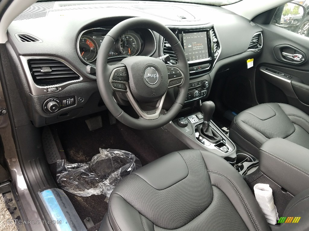 Black Interior 2019 Jeep Cherokee Limited 4x4 Photo #127266645