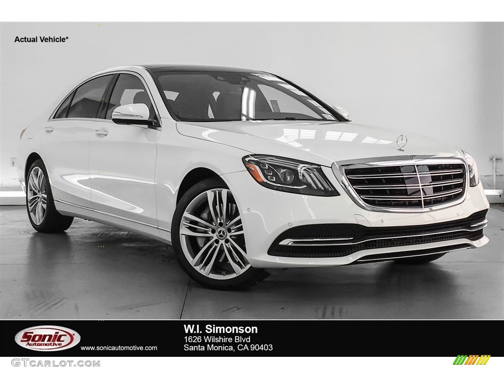 2018 S 560 Sedan - designo Diamond White Metallic / Black photo #1