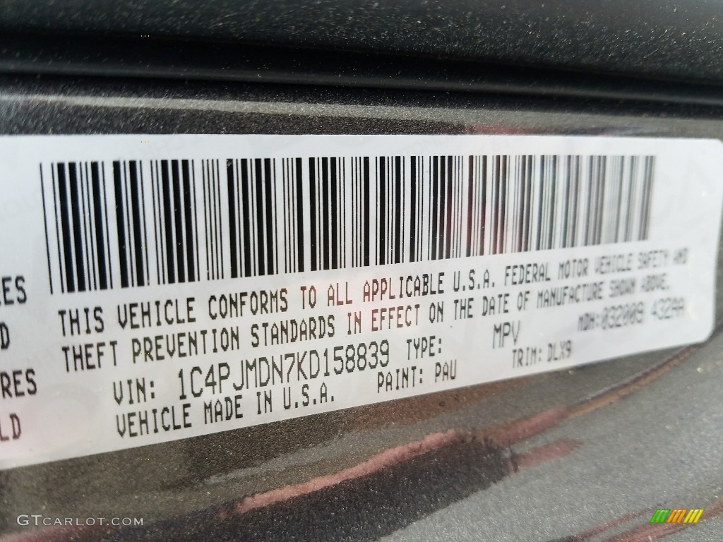 2019 Cherokee Color Code PAU for Granite Crystal Metallic Photo #127266711