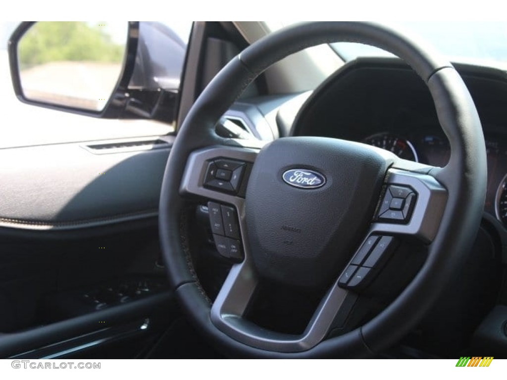 2018 Ford Expedition Platinum Max Ebony Steering Wheel Photo #127267245